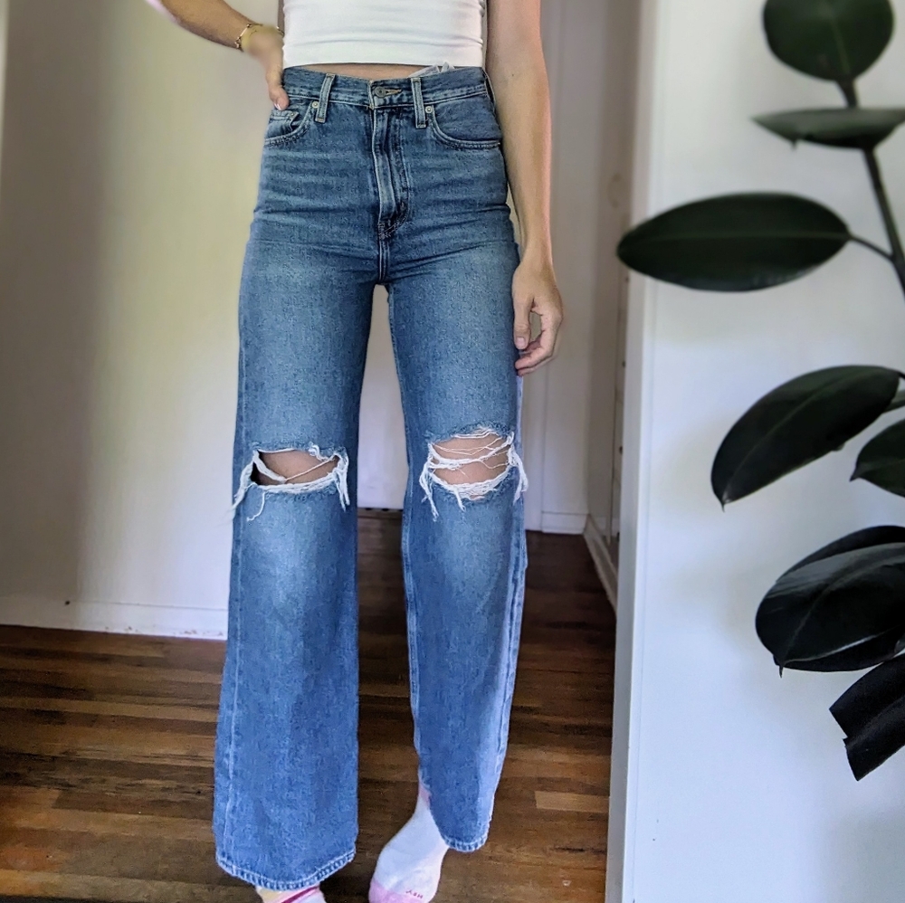 Levi's Blue Flare & Wide Leg Jeans